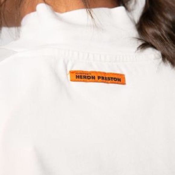 SSENSE Heron Preston White and Grey Style Crop T-Shirt - Picture 3 of 7